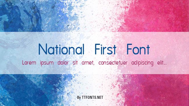 National First Font example